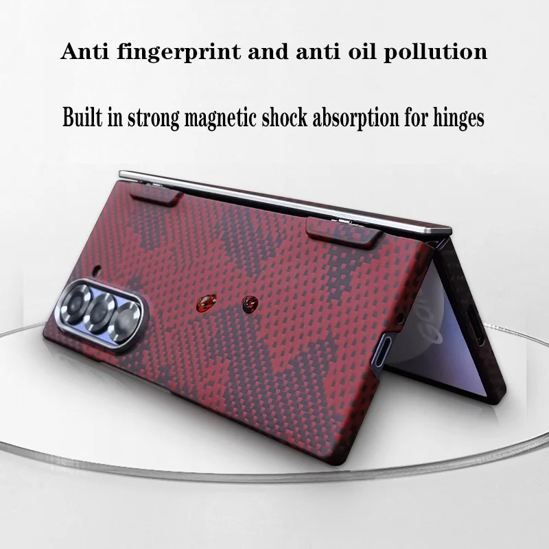 For Samsung Galaxy Z Fold 6 5G Case Magnetic Hinge Kevlar Carbon Fiber Folding All inclusive Wireless Charging Protective Cover