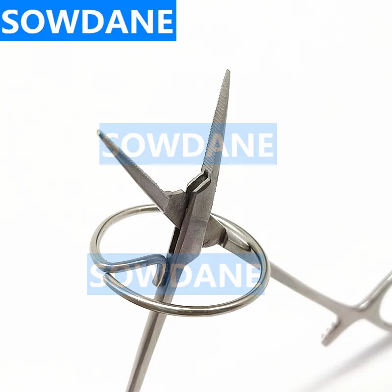 1 piece Dental Mosquito Needle Holder With Ring Locker Hemostatic Locking Artery Surgery Crown Bridge Remover Ring Forcep