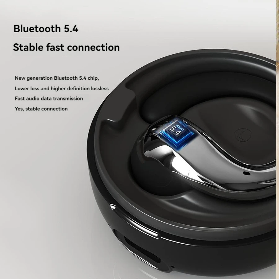 YX38 أقراط بلوتوث مفتوحة الأذن - سماعات أذن بخطاف للأذن للنساء مع صوت هاي فاي، ANC وكمون منخفض للغاية