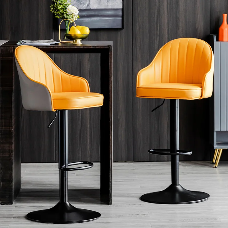 Restaurant design high-end bar chairs, Nordic chairs, lift bar chairs, leather chairs, KTV bar furniture high chairs