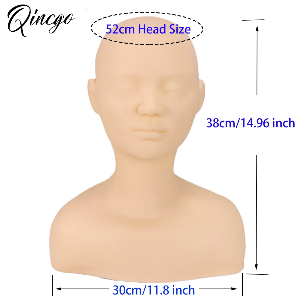 Soft Silicone Massage Training Mannequin Head Half Body Model With Shoulder Cosmetology Mannequin For Make Up Painting Practice