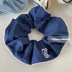 Scrunchies de algodón para el cabello con letras para niñas y mujeres, lazos para el cabello, lazo para el cabello, accesorios para el cabello, nueva moda