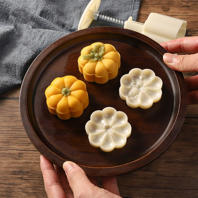 

Hand-Pressure Moon Cake Mold Pumpkins Cookie Stamps Moon Cake Makers MidAutumn Festival DIY Cookie Pastry Tool