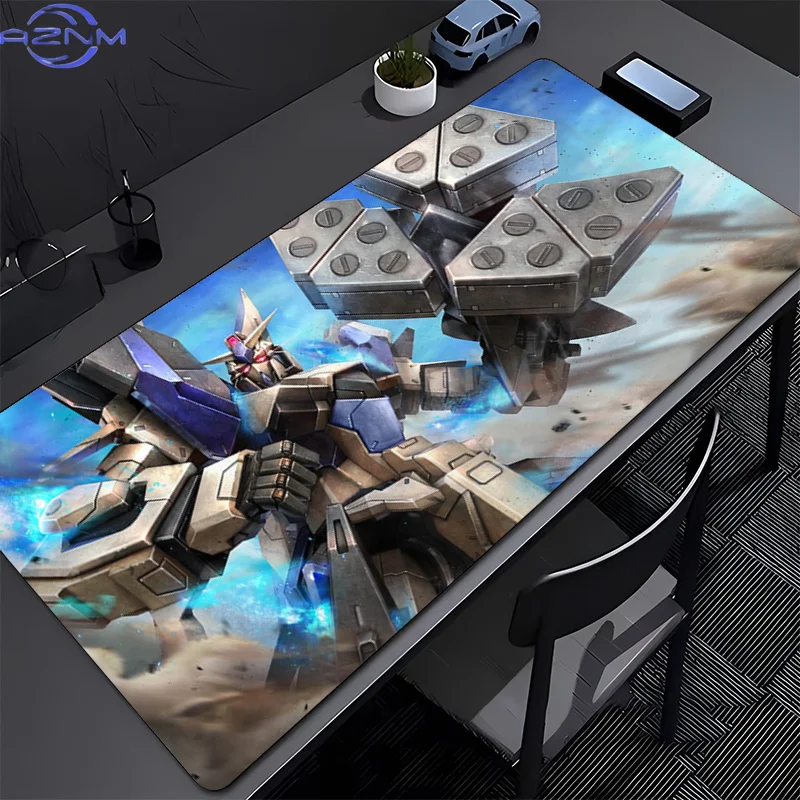 Großes Mousepad „Mechanical Warrior Gundam“ aus Gummi, rutschfestes Gamer-Mousepad, Laptop-Untersetzer, PC-Anime-Mousepad