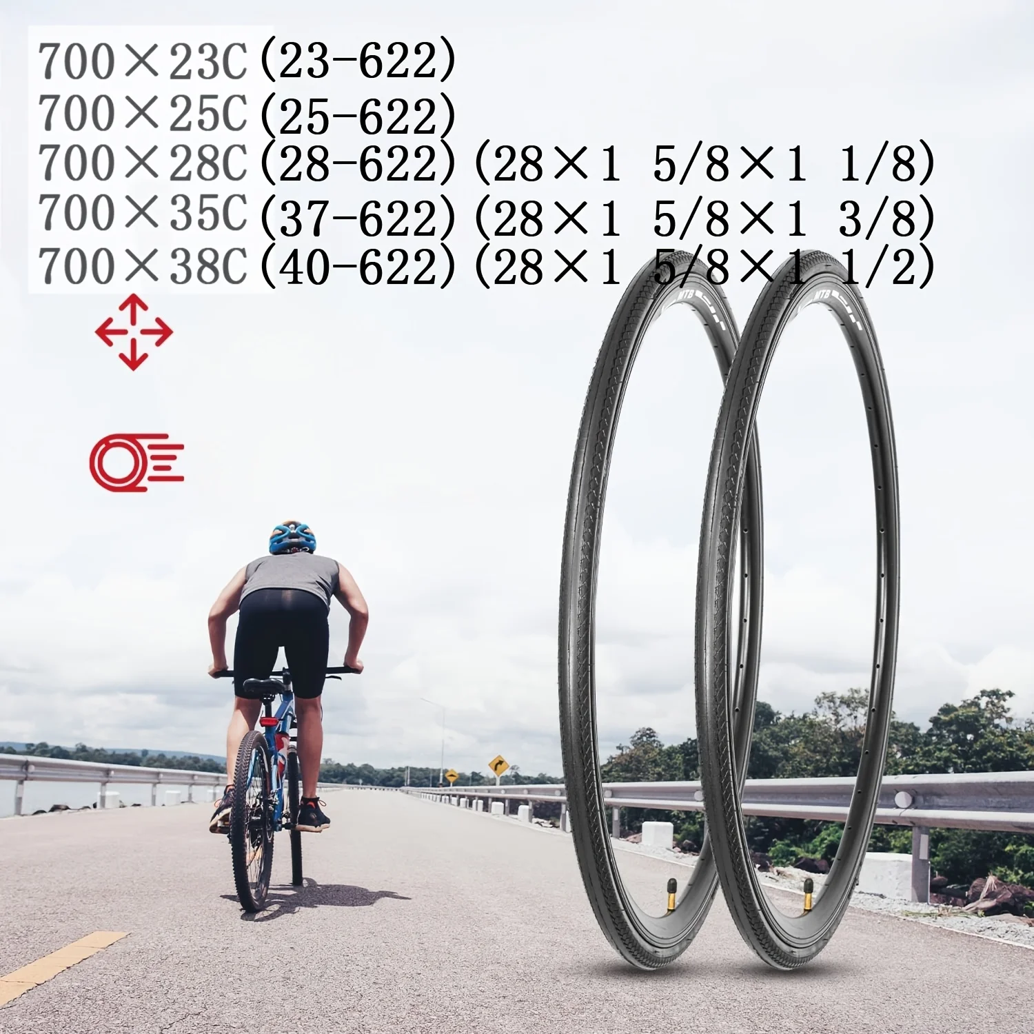 700C Bicycle Tire 7…