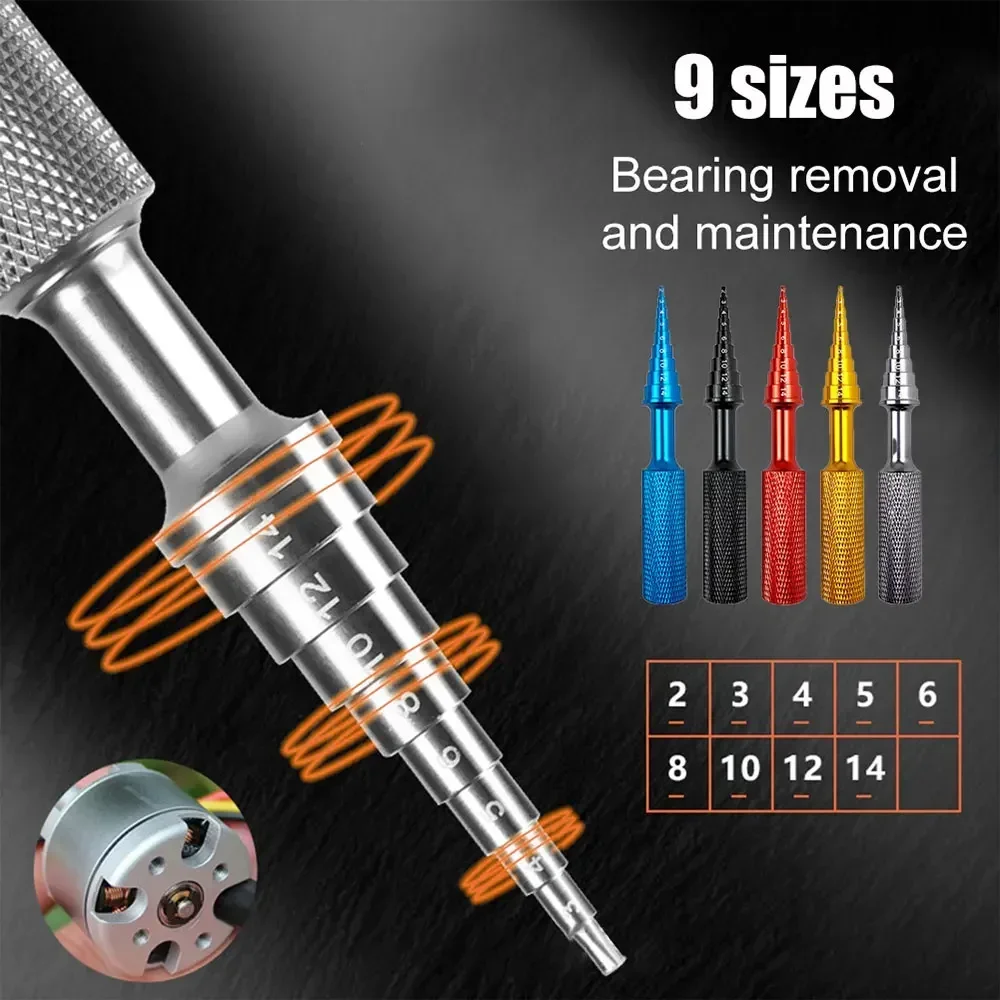 RC Car Parts Rc Car Bearings Remover Disassemblers Tools Repair Tools Puller Bearing Remove Installers Hand Tool Set For 2-14mm image 2