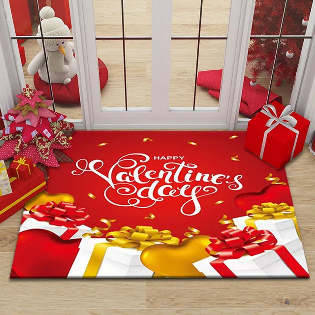 Merry Christmas Santa Claus Entrance Door Mat Home Decoration Living Room Hallway Balcony Carpet Anti-Slip Bathroom Floor 