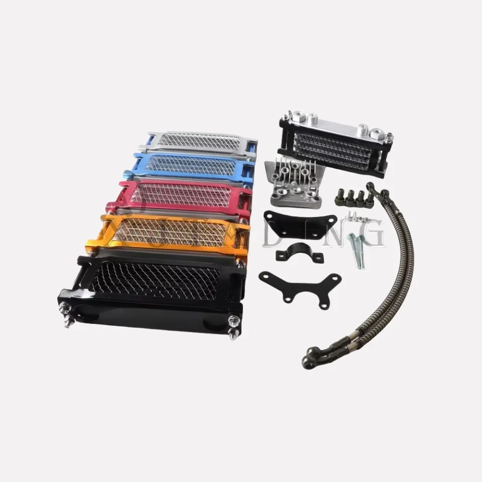 

110cc 125cc 140cc Dirt Pit Bike Oil Cooler Aluminum Radiator Engine Cooling Kit for Mini ATV Monkey Motorbike