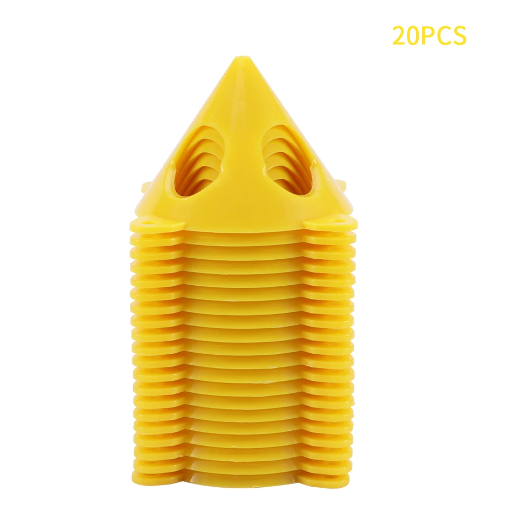 

20pcs Clean Edges Easy Grip Plastic Yellow Cone Paint Canvas Non-stick Mini Support Stands Cabinet Crafts Furniture Door Risers