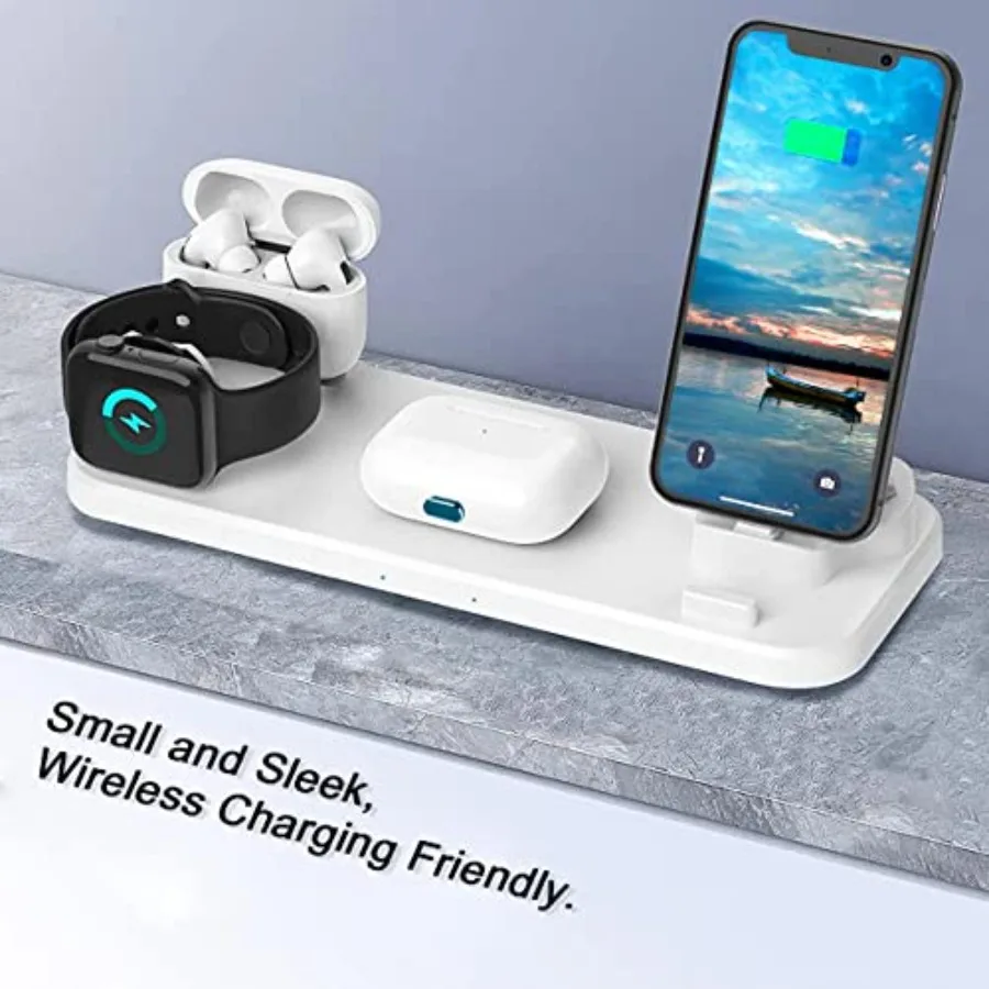 4 Pack Anti Dust Plugs Pacific Blue Charging Port Cover Caps Compatible with iPhone 14 13 12 11 Plus Pro Max iPad Airpods, Dust view 3