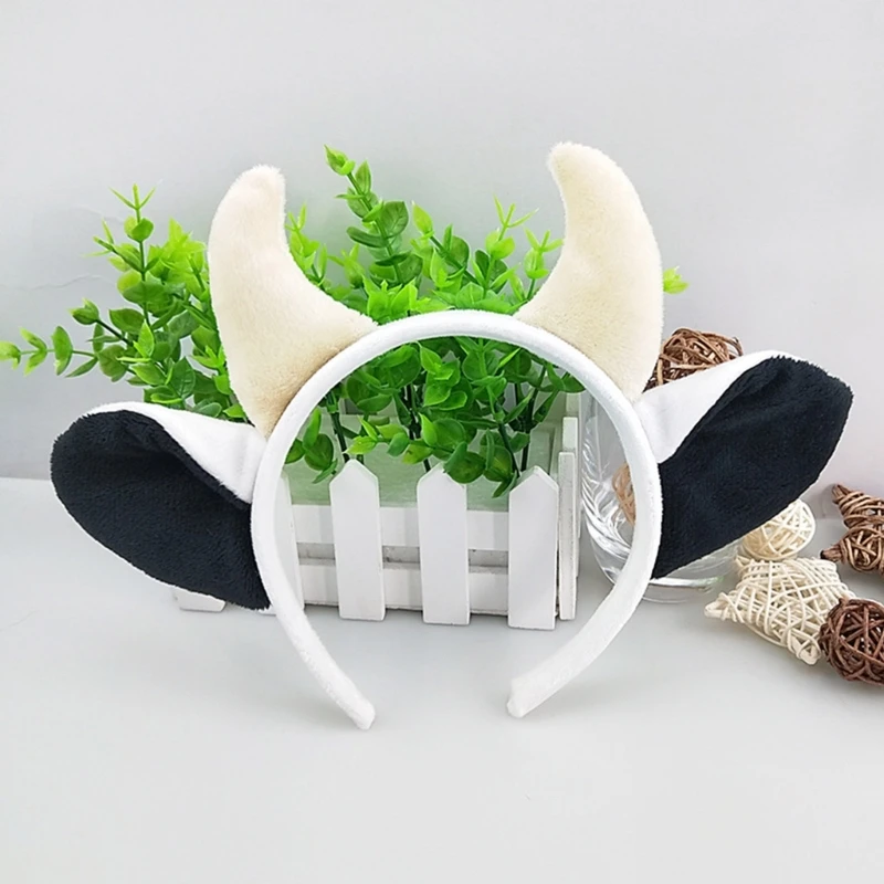 3 4 어린이를위한 사자 의상-코끼리/개/소 귀 머리띠 꼬리 Bowtie 꼬리 코 장갑 동물의 코스프레 액세서리