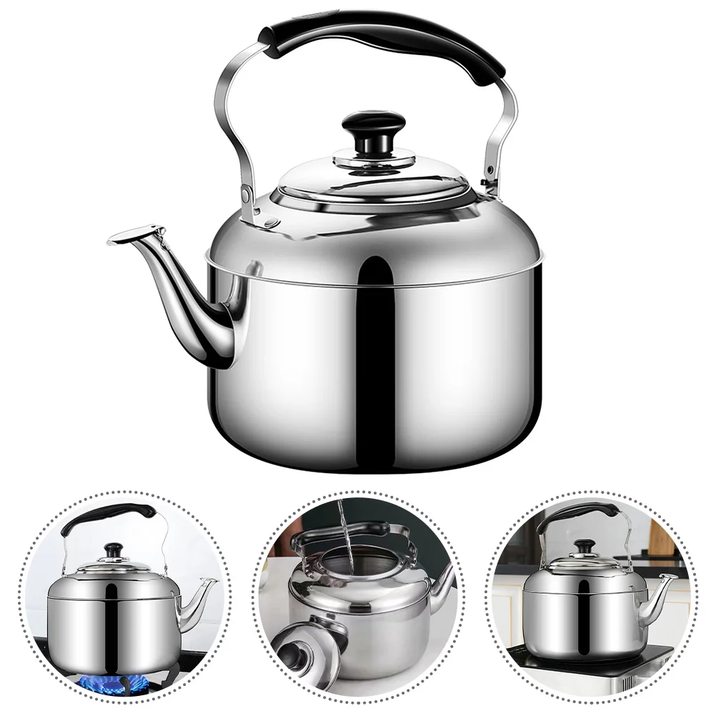 

Stainless Steel Kettle Sounding Whistle Camping Coffee Pot Portable Teakettle Household Kitchen Whistling Electric