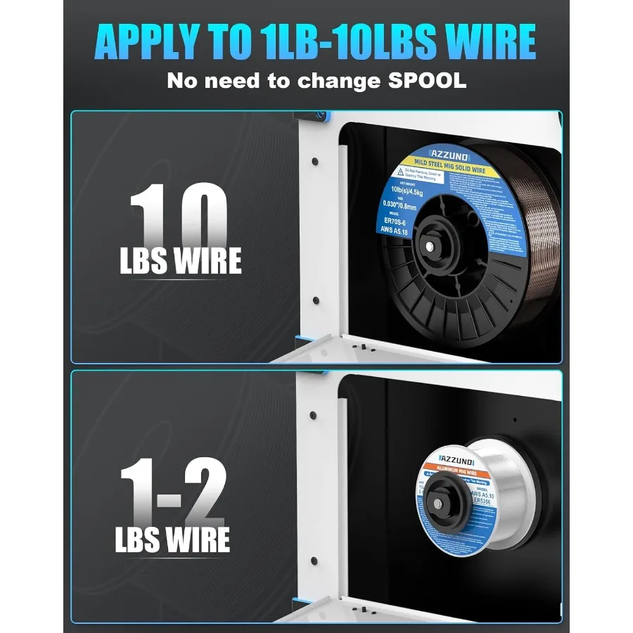 175Amp 110V 220V Single PULSE Aluminum MIG Welder Machine with PULSE Aluminum MIG/Flux MIG/Gas MIG/Stick/Lift TIG Welding 5-in-