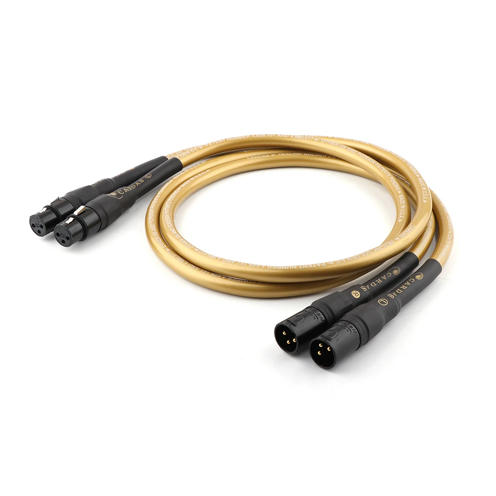 Pair HI-End Hexlink Golden Carda XLR Cable 5-C XLR to Xlr Interconnect Audioquest  Acoustic Cable pair 1M Balanced Signal Wire