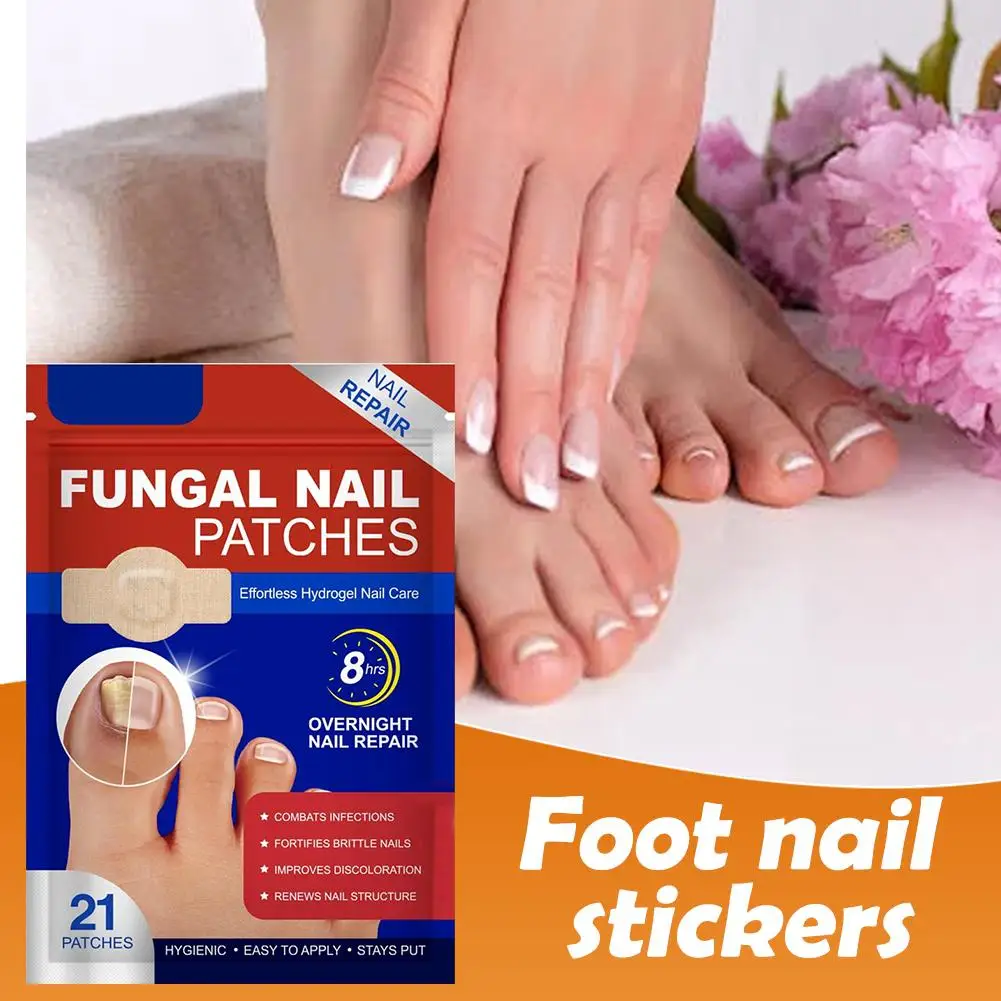 Patch de traitement des ongles, Patch champignon des ongles des pieds, Patch collant de réparation des ongles, épais, doux, Paronychia, Infection, 21 pièces