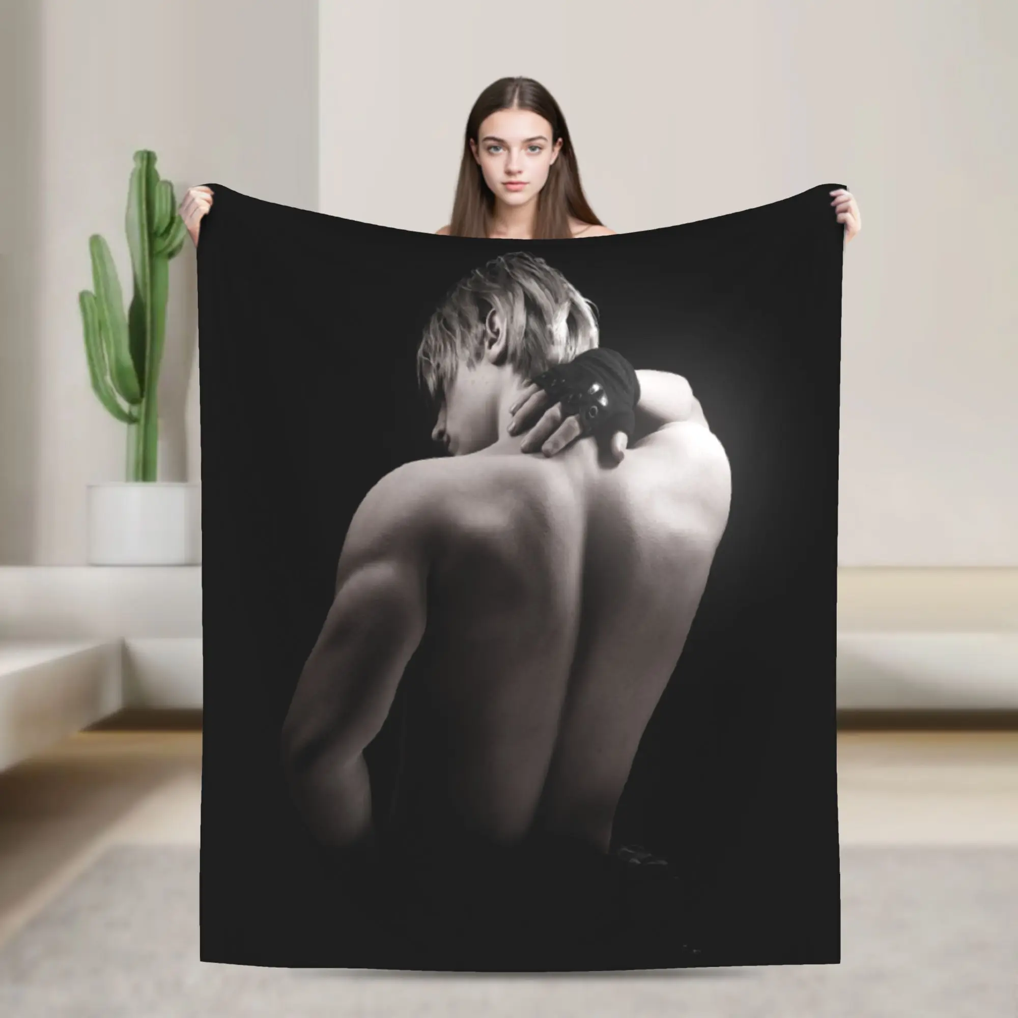 Leon Kennedy Flannel Blanket Adults Girls  Warm Soft Throw Blanket Winter Bedroom Bedspread Sofa Bed Cover