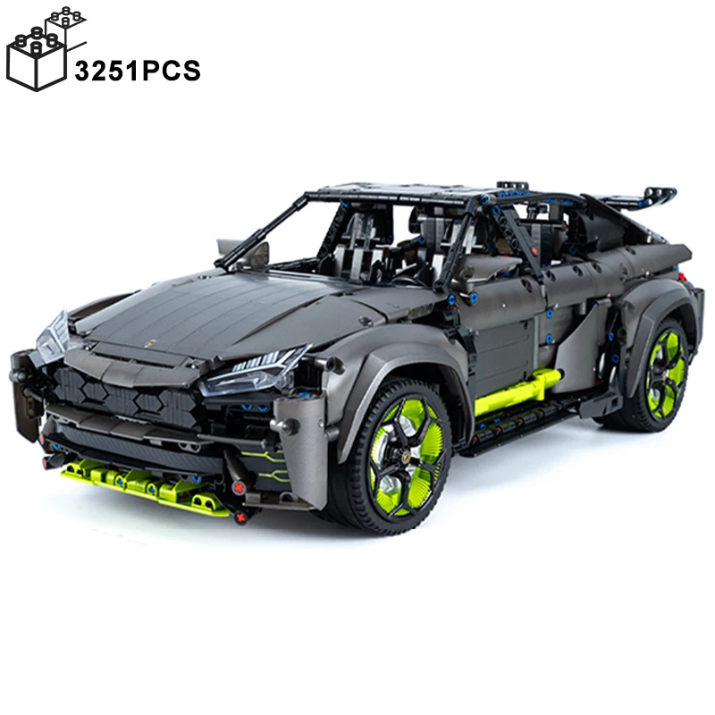 3251 szt. 1:8 techniczne Lamborghnised Urus SUV samochodowe klocki budowlane MOC potężne klocki do pojazdów zabawki prezenty dla dorosłych dzieci