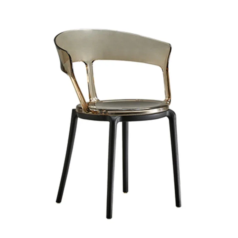 

Nordic dining chair plastic chair transparent household modern simple thickened coffee shop leisure creative chair