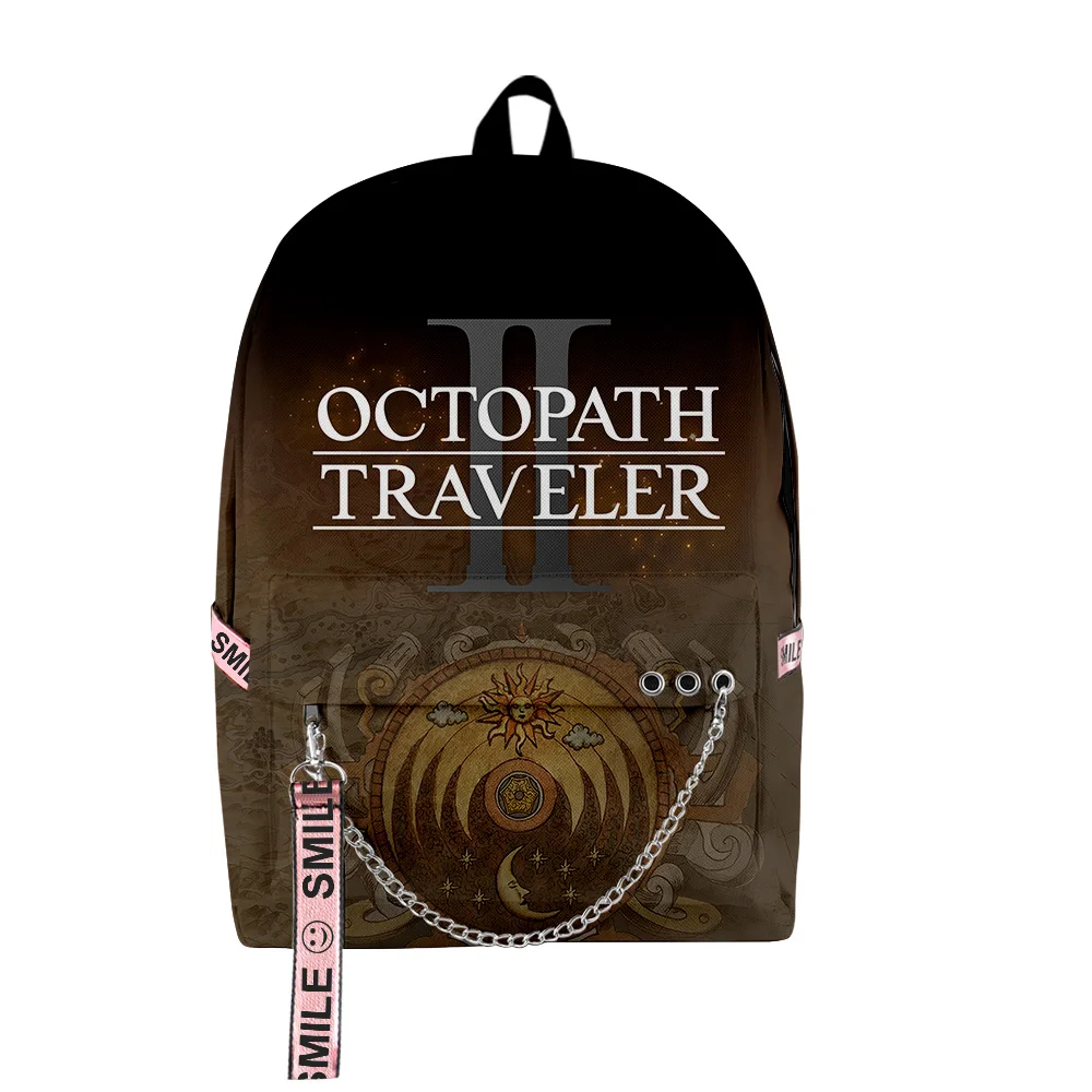 

Trendy Youthful School Bags Unisex Octopath Traveler Game Travel Bags 3D Print Oxford Waterproof Notebook Shoulder Backpacks