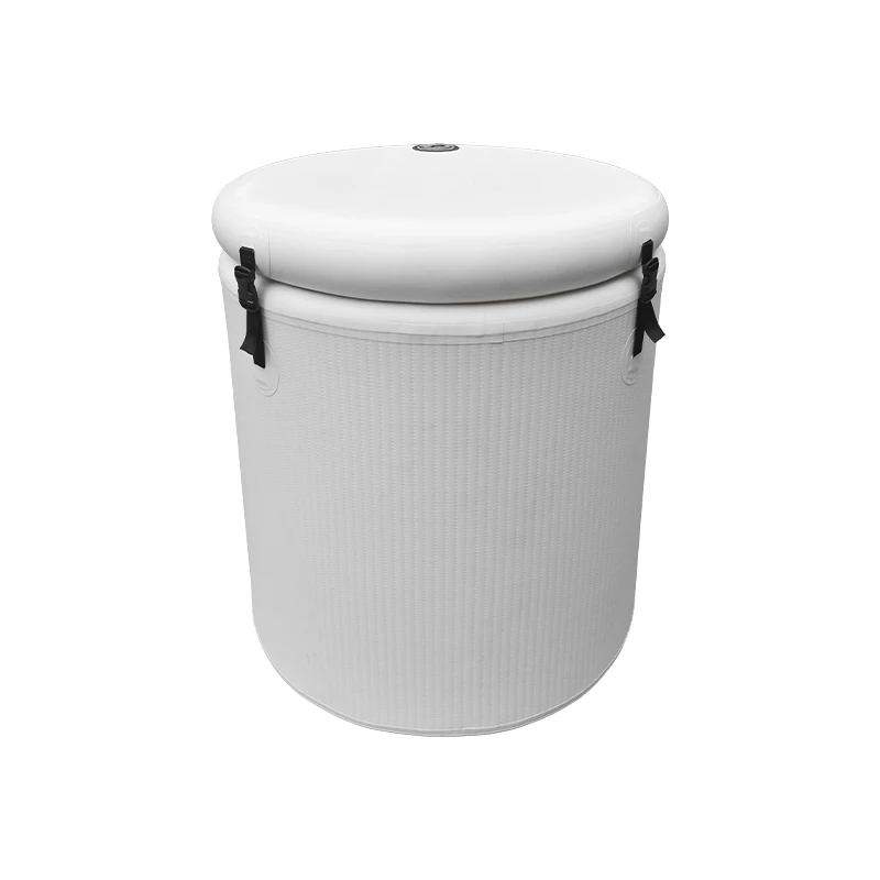 حوض استحمام ثلجي محمول قابل للنفخ من مادة PVC مع غطاء مضخة مبرد يغرق بارد للاستخدام في حمام السباحة في الهواء الطلق قماش بغرز متدلية