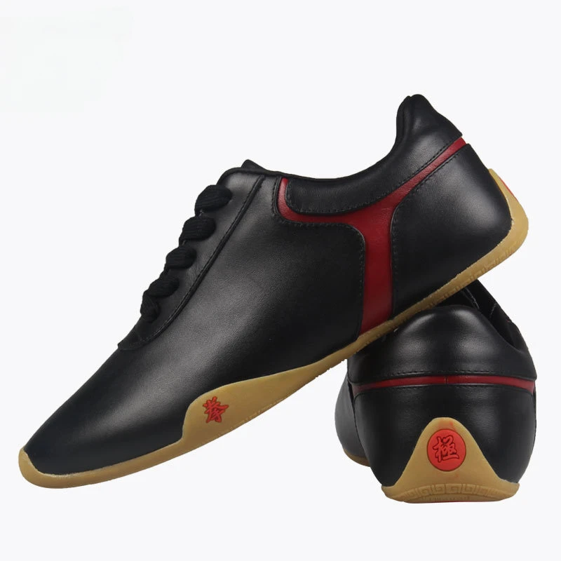 High Quality Cowhide Tai Chi Shoes Soft Genuine  Leather Kung Fu Wushu Shoes Martial Arts Sneaker Sports Training Footwear