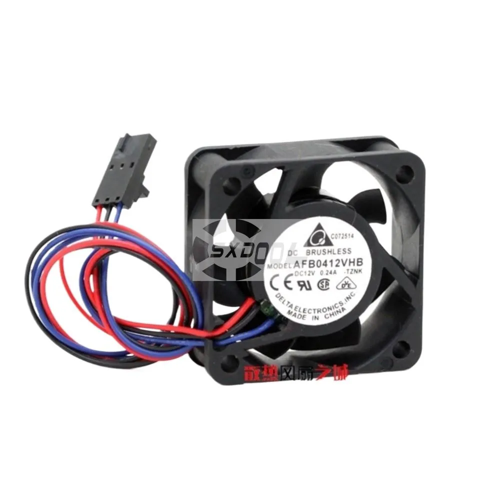40mm Fan for Delta AFB0412VHB 4015 4CM 12V 0.24A Dual Ball Bearing Cooling | High-Speed Compact Servers, IT Systems