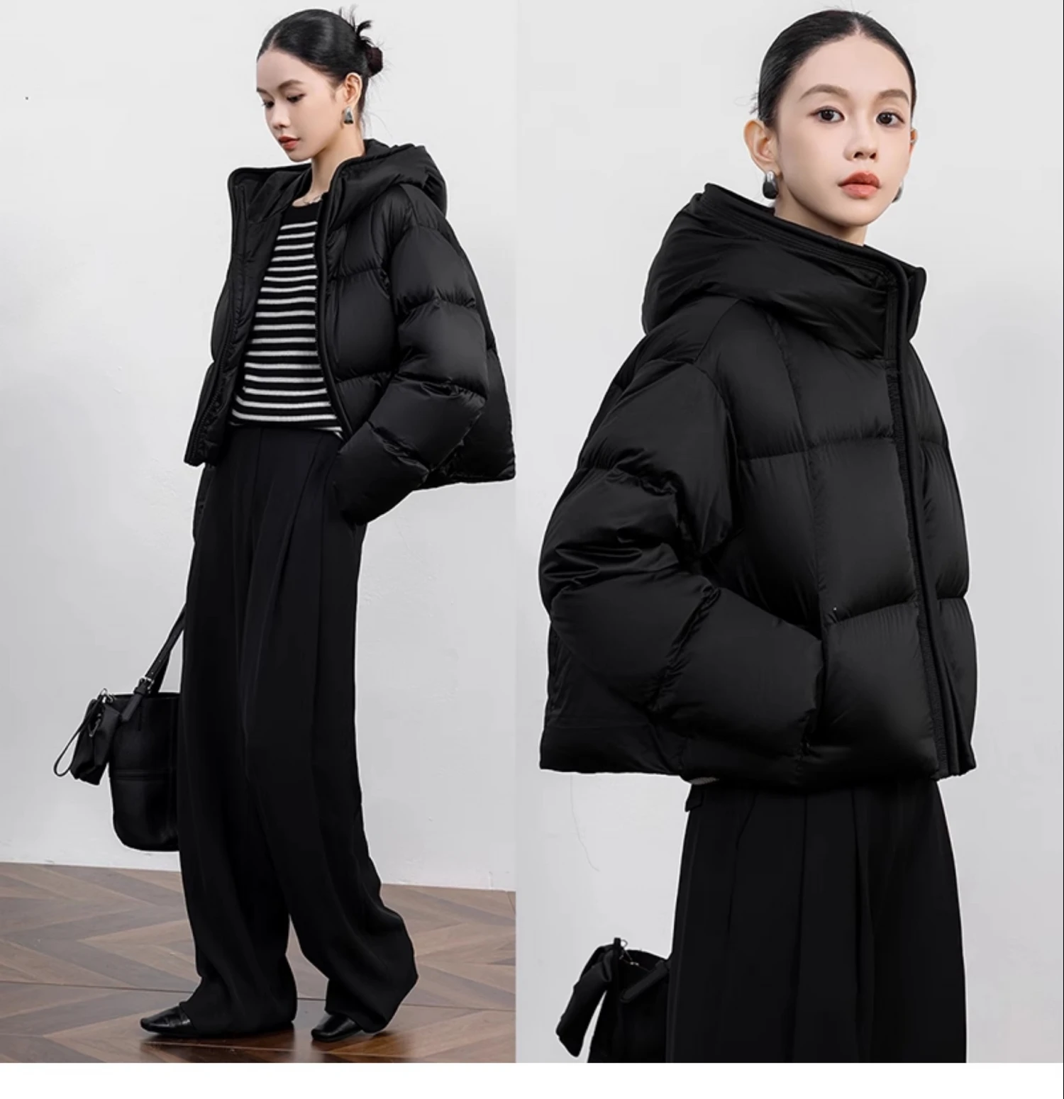 

Зимняя утепленная женская куртка-пуховик с капюшоном, повседневная, свободного кроя, с длинными рукавами, ветрозащитная, цветная