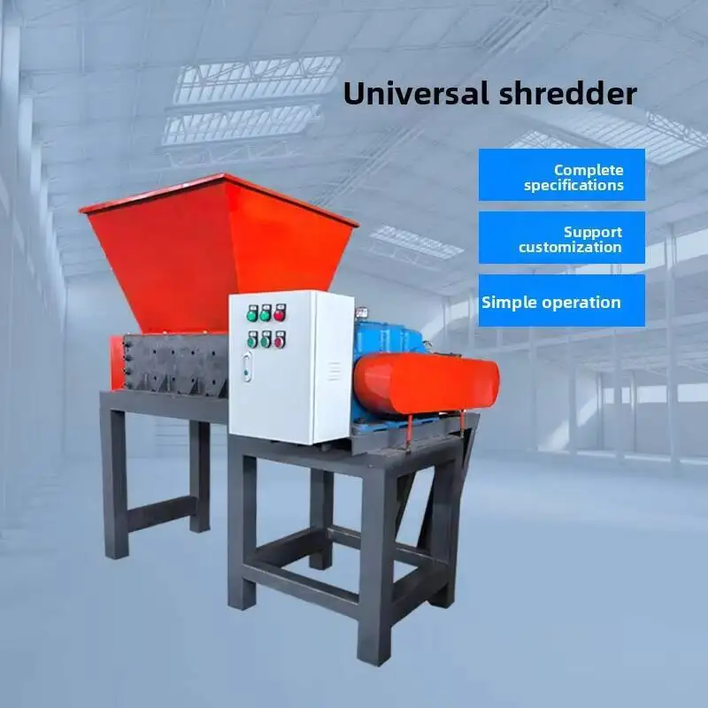 Solid Crushing Crop Straw Food Waste Shredding Machine Commercial Crusher Metal Wood Rubber