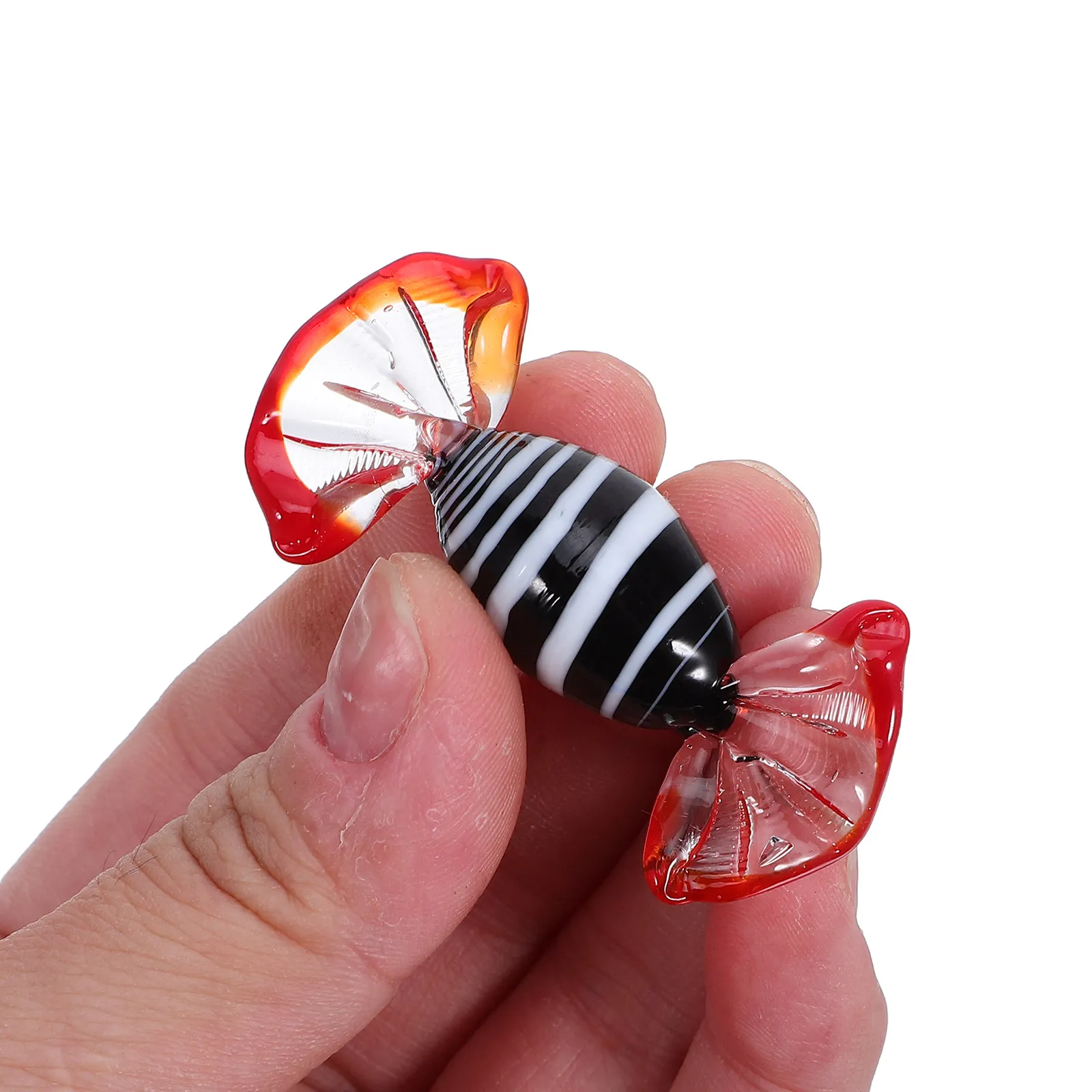 

6pcs Murano Style Glass Sweets Vintage Glass Candy Ornaments Various Sweets Candy Ornament Set Home Wedding Christmas Party Deco
