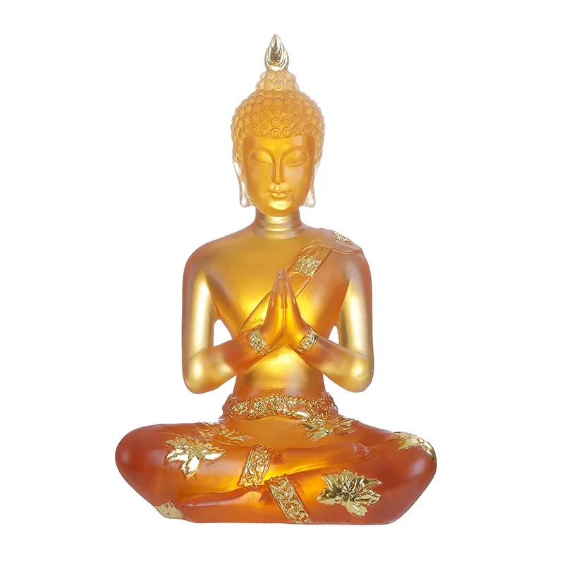 

Art New Transparent Pure Resin Buddha Statues Home Decorations Porch Decorations Temple Hotel Supplies Creative Gifts Decor