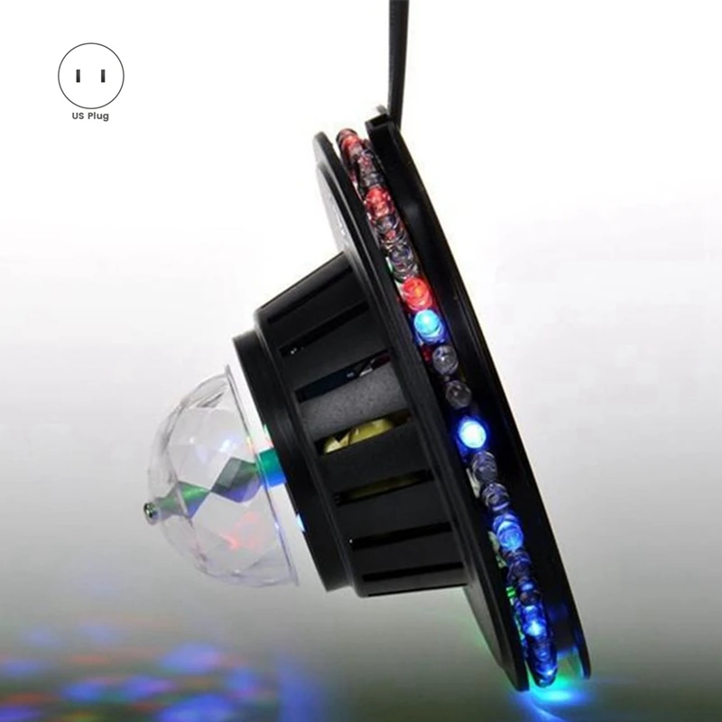 ไฟดิสโก้ขนาดเล็ก15W 48LED RGB ตกแต่งเวทีปาร์ตี้ในบ้านแสงไฟหลังติดผนังแสงเลเซอร์แสงสีเพลง