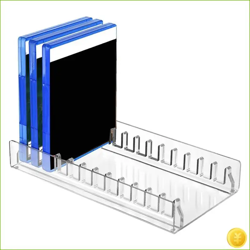CD Holder 2 Pack, Clear Acrylic CD Organizers, CD Display Rack Holds For Media Shelf Storage And Organization