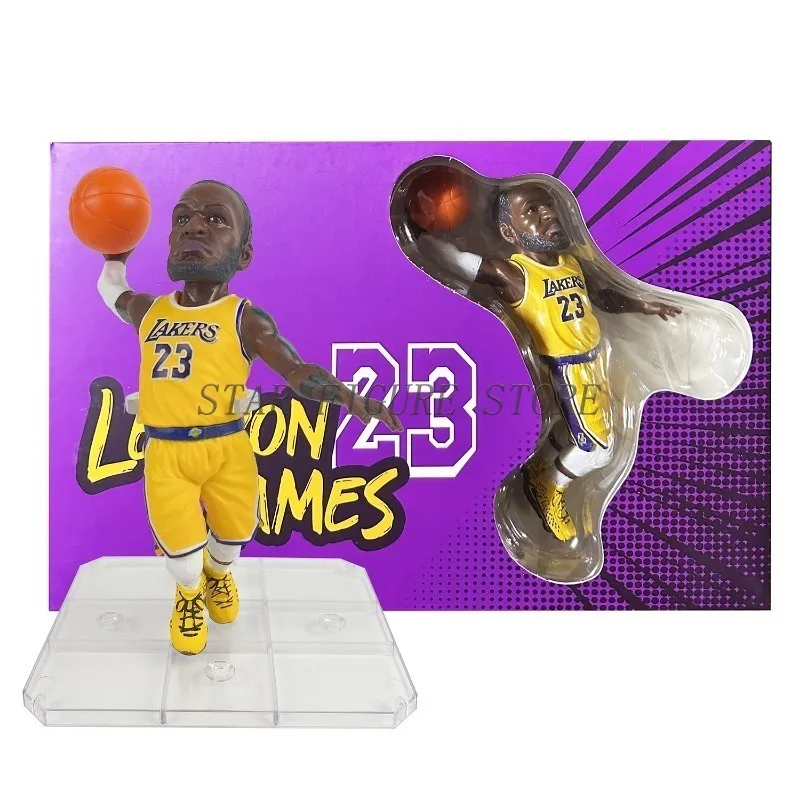 13cm Basketball Star Curry James Action Figure PVC Collection Doll Basketball Player Car Ornaments Model Toys for Child's Gifts