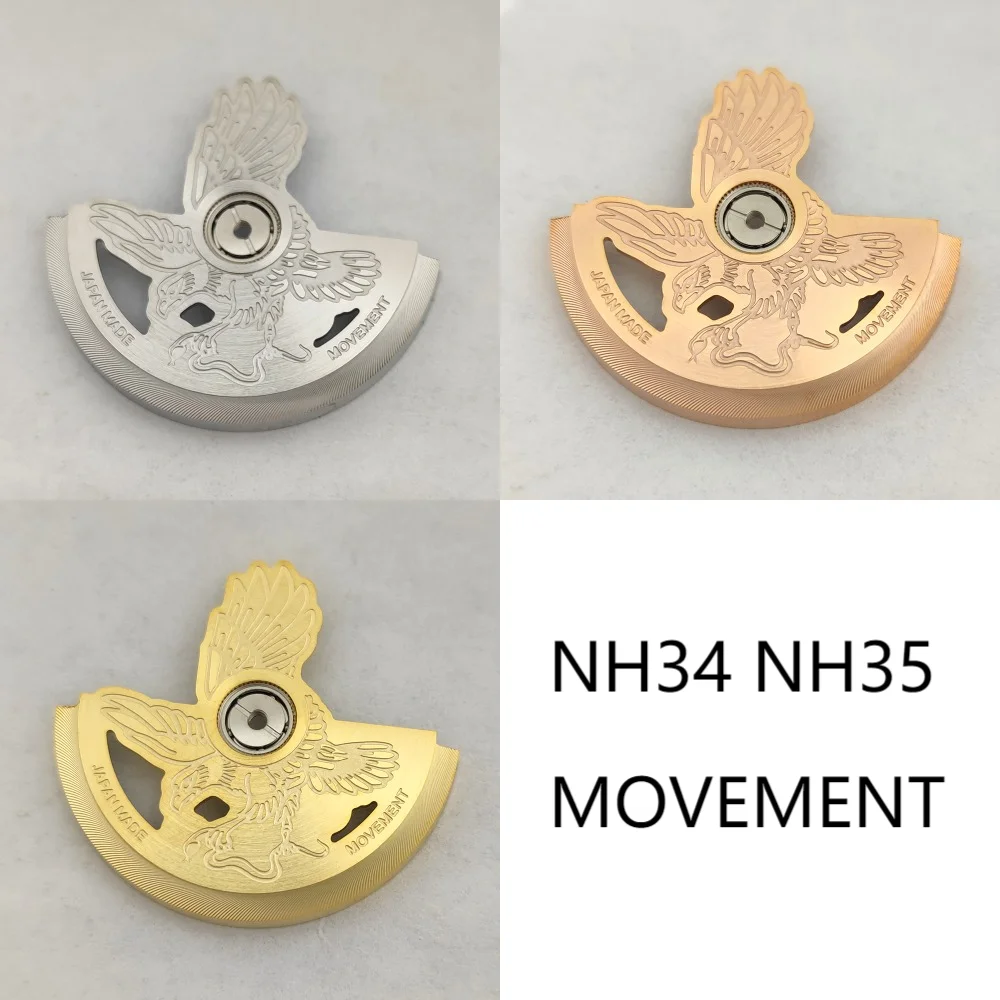 

Часы NH35, замена ротора, индивидуальные роторы с качающимся весом, розовое золото, серебро для механизмов nh35 nh36 nh34 nh38, набор инструментов