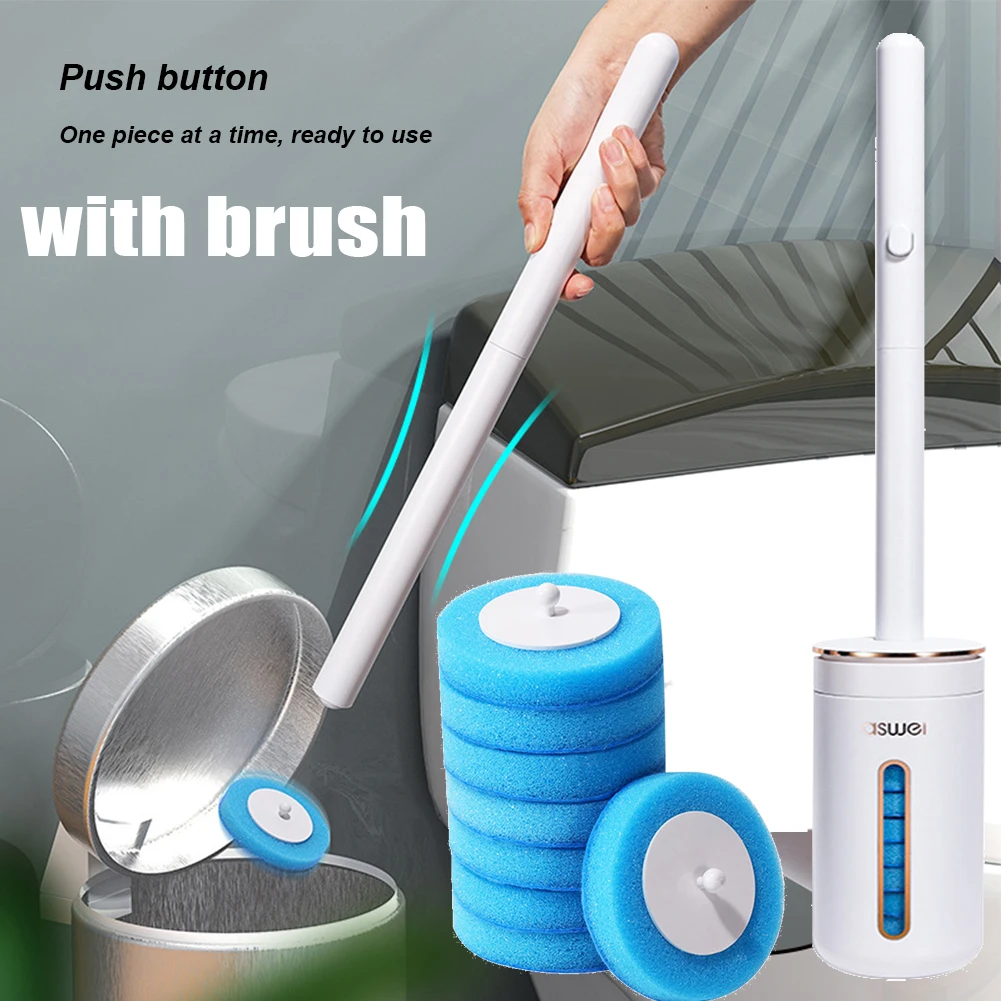 Disposable Aromatherapy Toilet Cleaner Wall-mounted Toilet Bowl Cleaner Brush Long Handle Ergonomics Bathroom Cleaning Tools