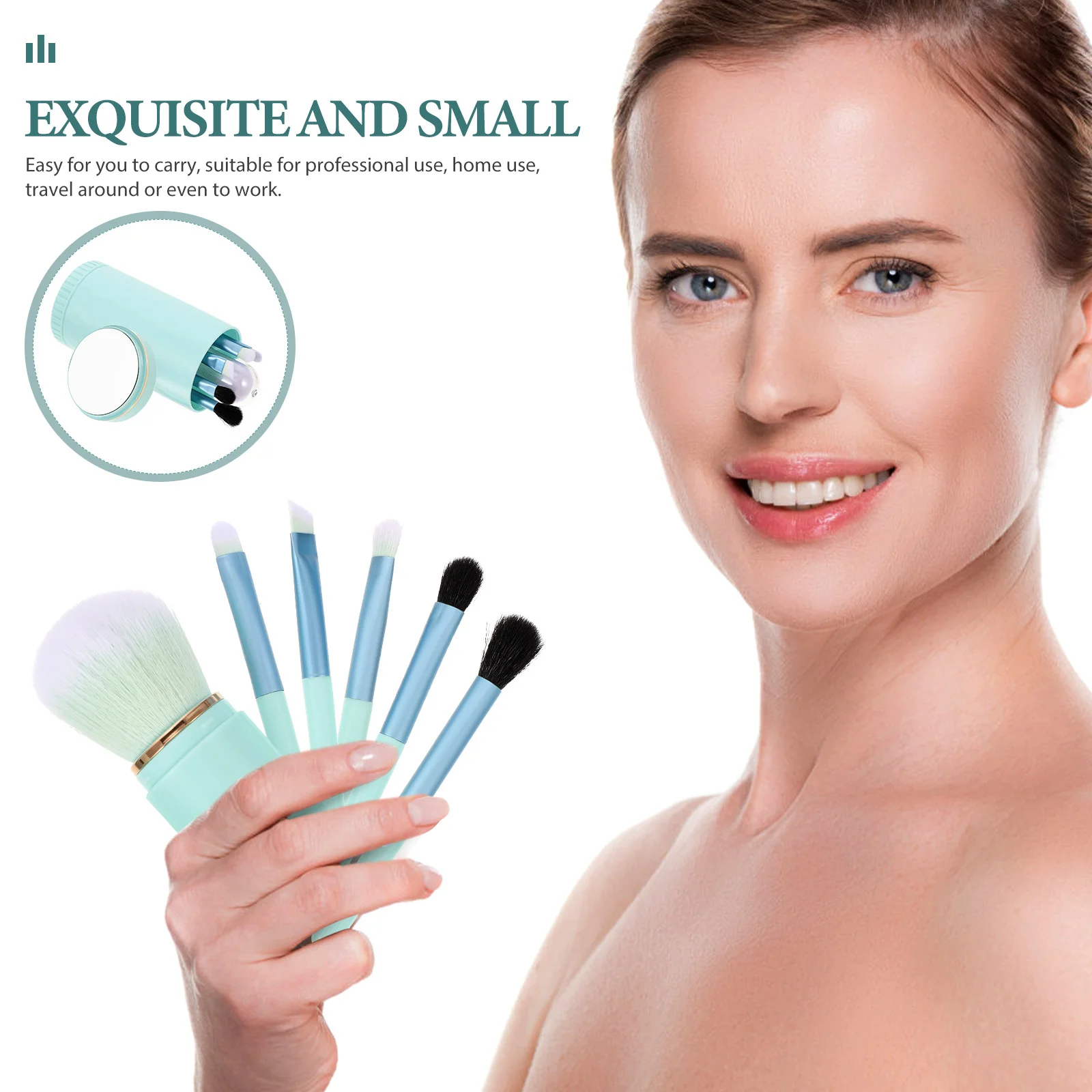 مجموعة واحدة من فرش المكياج مع حقيبة تخزين، فرش احترافية للسفر، أدوات تجميل الوجه المحمولة، ظلال عيون أحمر الخدود #3