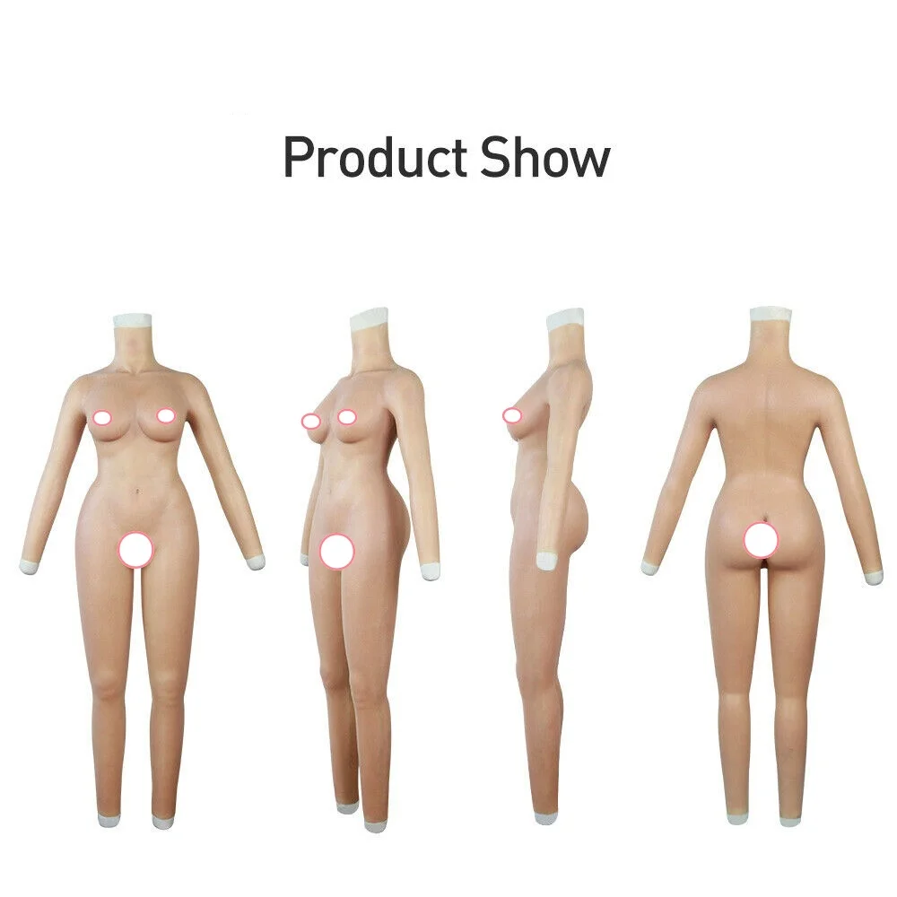 2026 hot Silicone Bodysuit Male to Female C Cup With Arms Big Hips Lifting Buttock Fake Vagina Artificial Breasts Form Sissy Cos