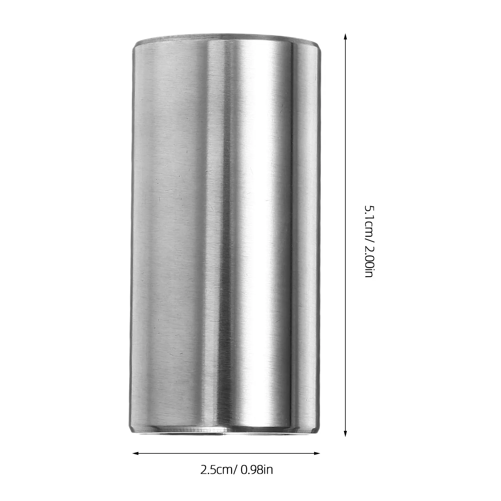

2pcs 51Mm Glass Stainless Steel Guitar Slide Medium Bottleneck For Professional Players Bright Sound Intonation Enhancement Tool