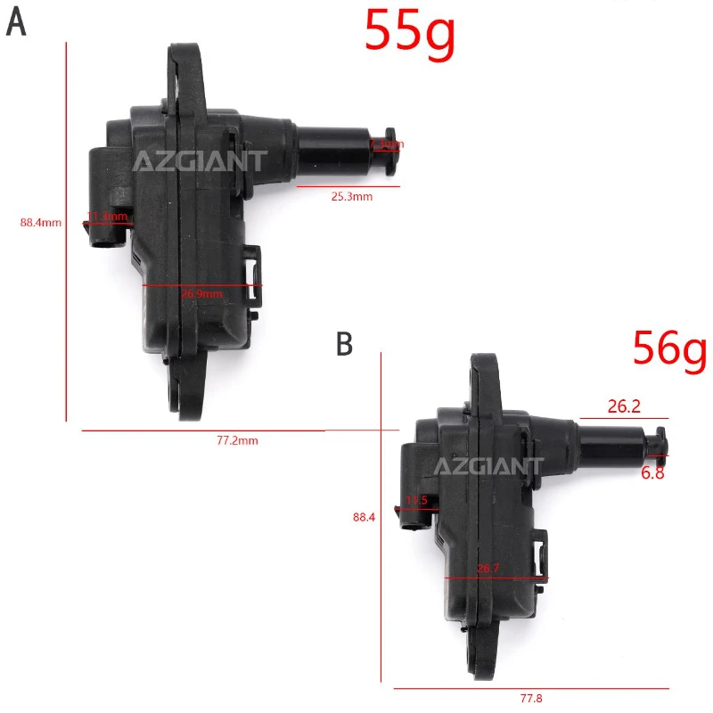 AZGIANT for Seat Toledo Rapid Superb Leon Car Fuel Tank Filler Door Cap Lock Actuator Motor Engine 2PIN Brand New 3GD810773