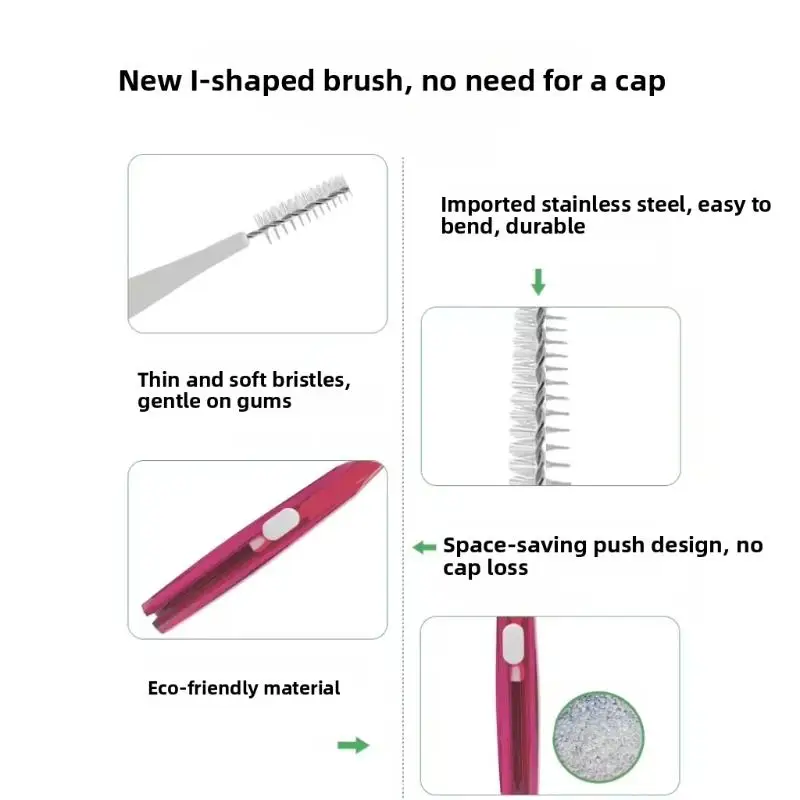 Set mit 10 Interdentalbürsten für Zahnspangen, L-förmige Interdentalbürsten für die Mundhygiene – Detail 11
