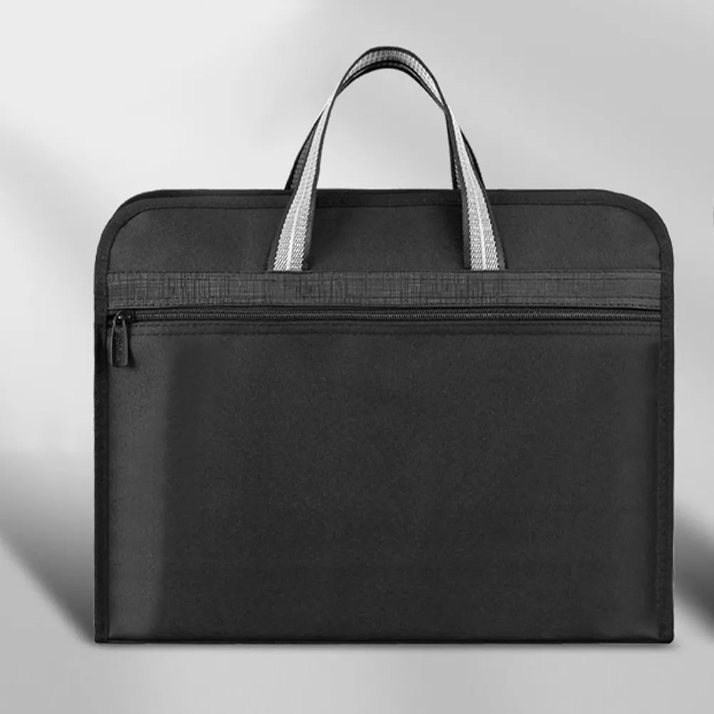 

Multilayer Zipper File Bag Canvas Document Organizer For Women Portable Travel Folder Storage Tote Business File Carrier Receipt