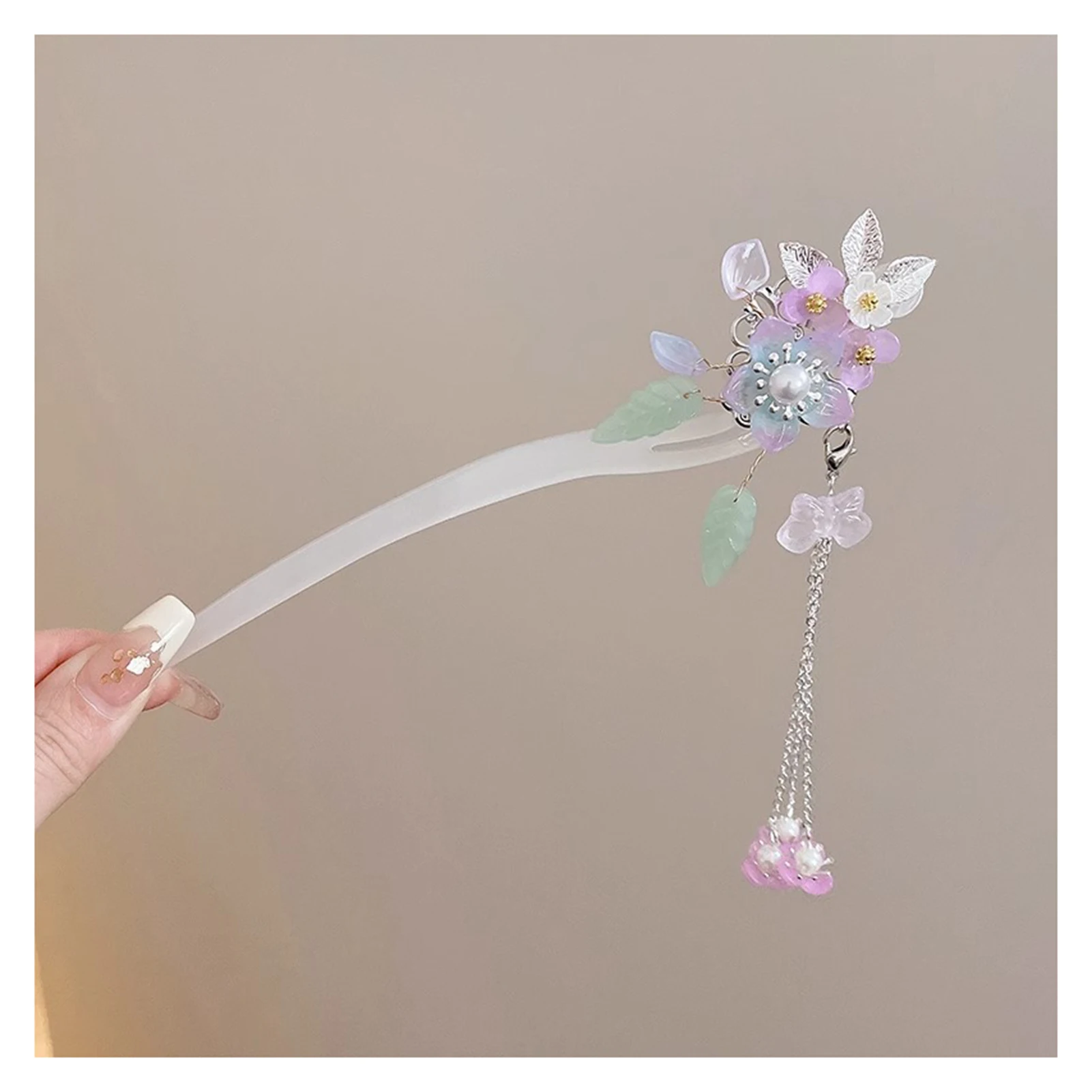 Licht Luxus Blume Haarnadel Für Frauen Chinesischen Stil Floral Schmetterling Quaste Haar Stick Elegante Metall Schmuck Haarnadel Haar Clips – Detail 12