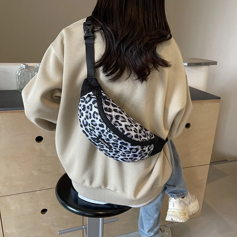 Leopard Nylon Waist Packs Youth High Quality Crossbody Bags for Women 2024 Fashion Brand Simplicity Hot Sale Bolso Mujer