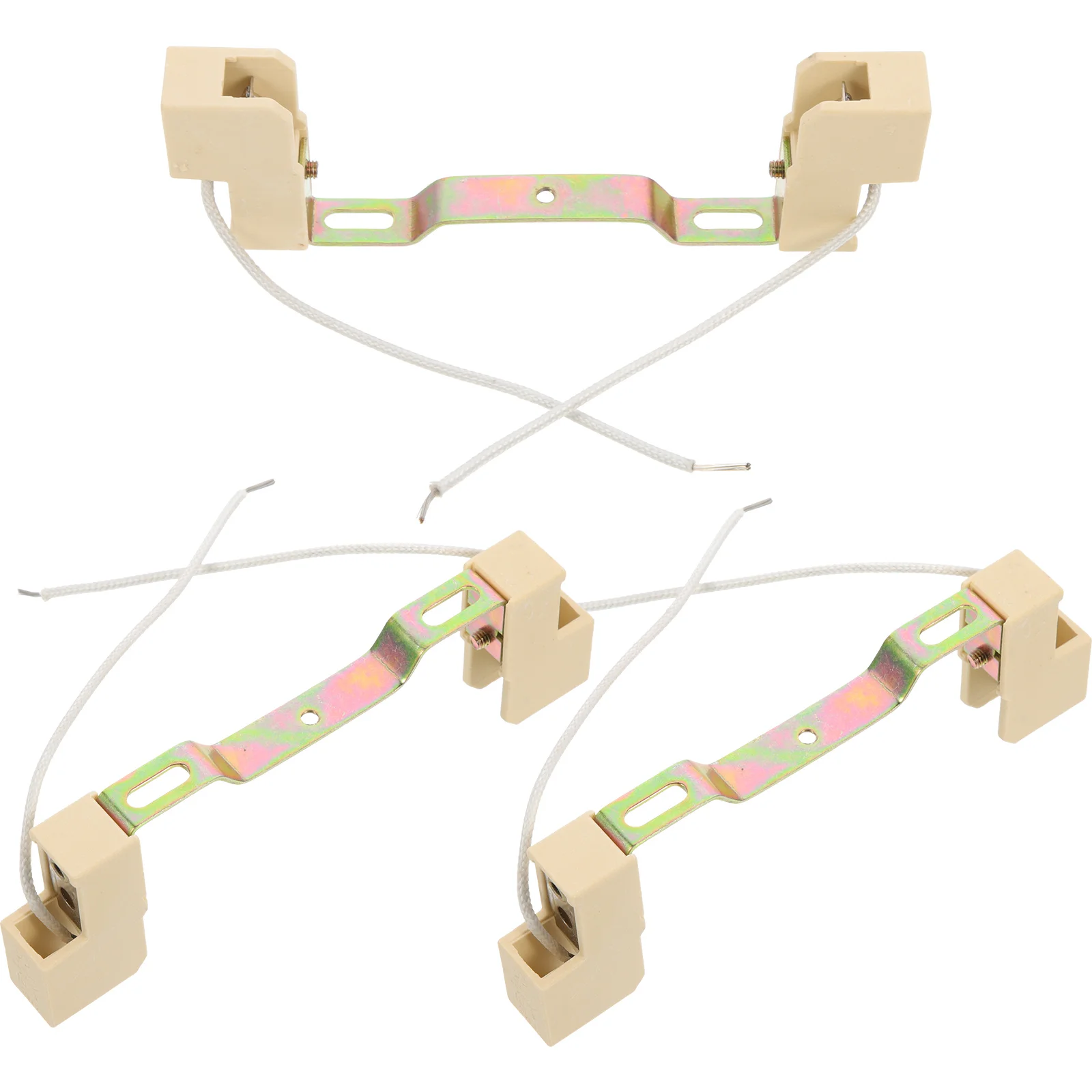 

3 Pcs Halogen Lamp Head Cable Wire Holder Repair Kit Base Floor Outdoor Light Socket Silicone Braided Bulb Stage and Studio
