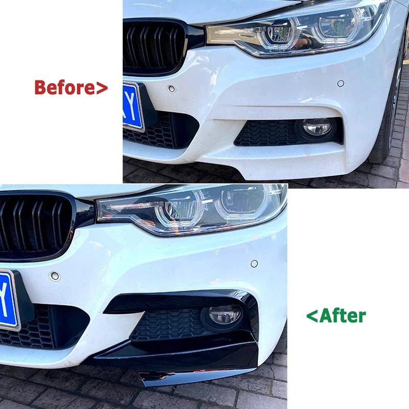 Car Front Bumper Wind Knife for BMW 3 Series F30 F31 320i 325i M Pack 2013-2019 Splitter Wrap Protector Tuning Car Accessories