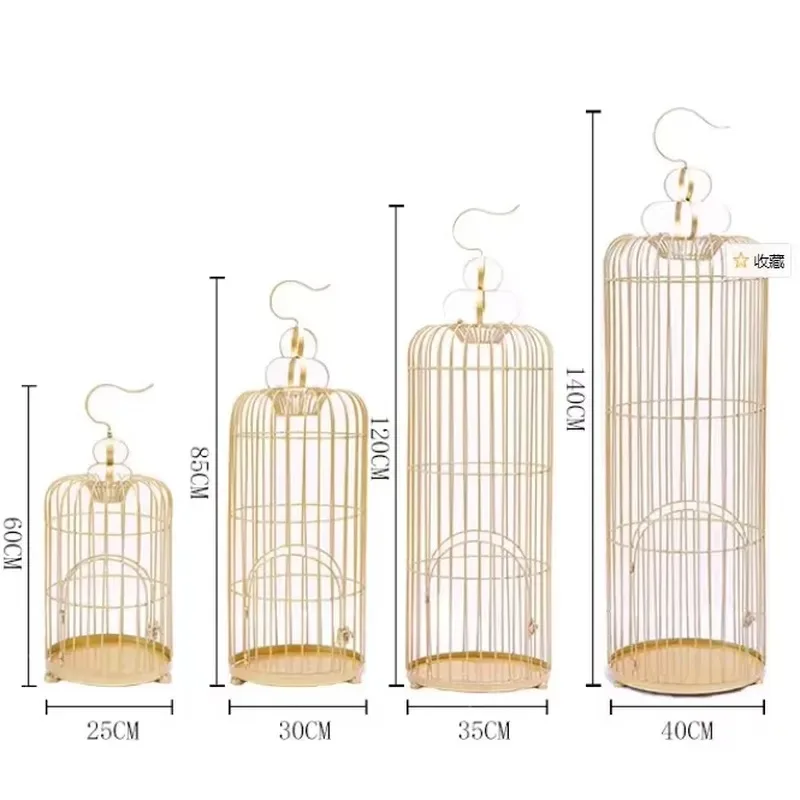 White Decorative Iron Birdcage Ornament for Floral Art Display Windows Home Garden Decoration
