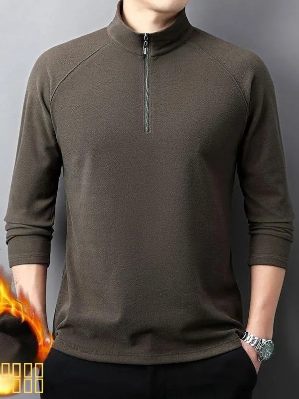 

Мужская теплая толстовка на молнии с двусторонним флисом, повседневная, с длинным рукавом, осенне-зимняя, новая, мягкая и удобная