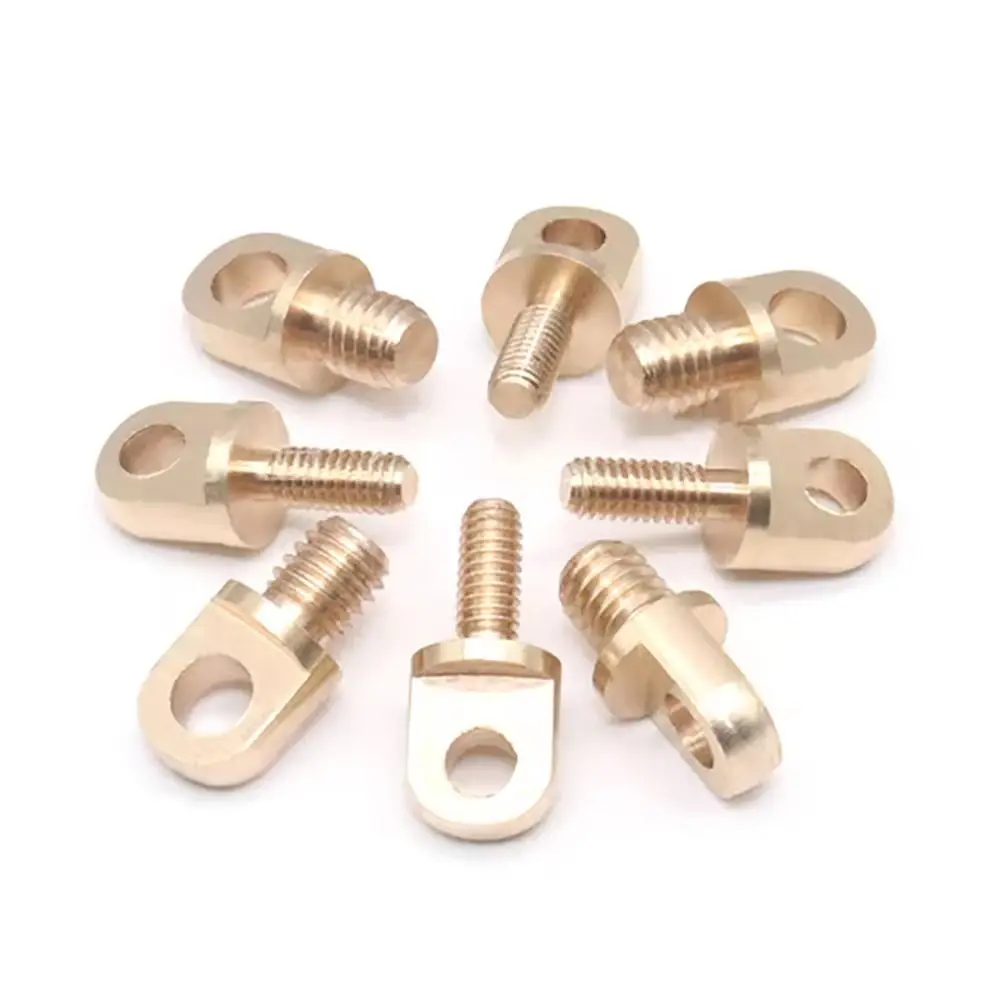 5Pcs M3-M10 Brass Eye Bolts Copper Brass Copper Lifting Eye Screws With Hole Lifting Ring Eye Bolt