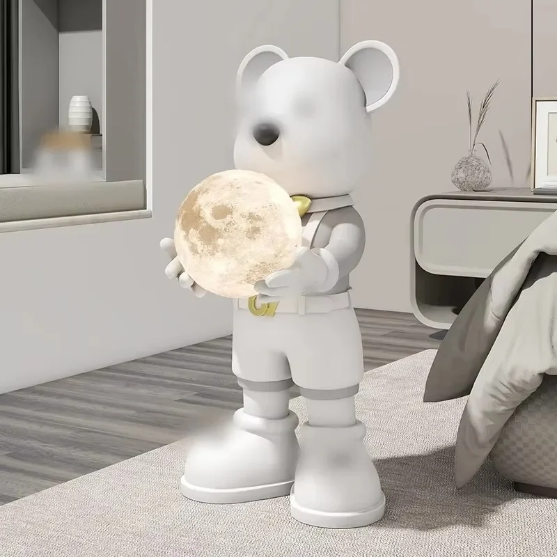 New Violent Bear Hug Moon Lamp Landing Ornaments Living Room Bedroom Bedside Table New Home Housewarming Ornaments Gifts