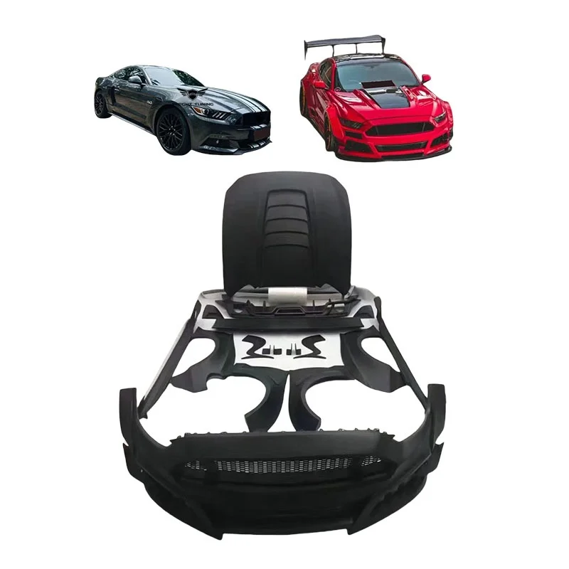 High Fitment New Car Hood Bonnet Front Bumper Bodykit for Mustang 2015-2016 with Clips Clip-On Retrofit/Upgrade Kit